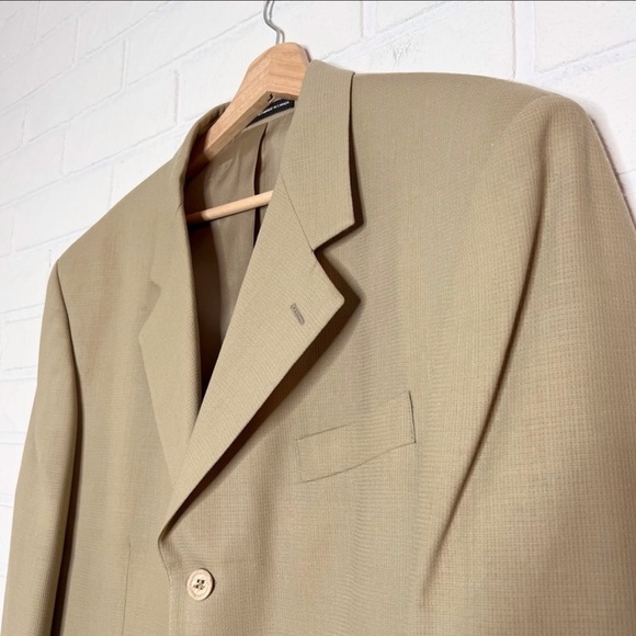 Orvieto tan 100% wool oversized blazer 42 - Picture 5 of 12